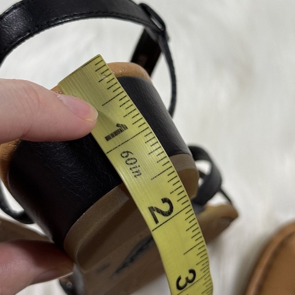 NEW Born Women's Size 7 M Black‎ Leather Sibyl Wedge Comfort Sandals Shoes - Picture 10 of 10